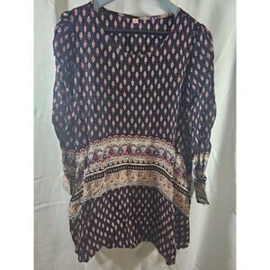Handsome & Honey Women’s Paisley Blouse Top Size XL